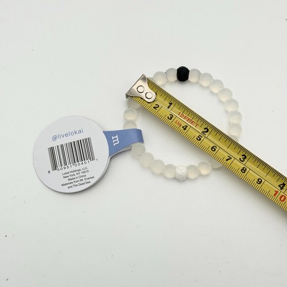 New Lokai Classic Bracelet Clear Beads Slide On Style Medium Find Your Balance - Picture 5 of 5